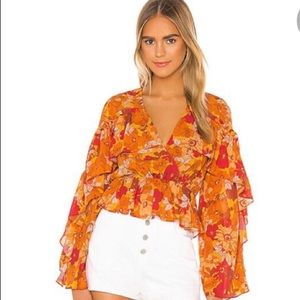 House of Harlow X Revolve 1960 retro blouse